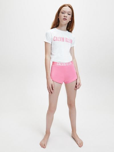 Calvin Klein Ruhák HU489319 | Calvin Klein Intense Power Lány Pizsama Szett Fehér / Rózsaszín / Citr